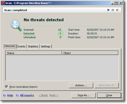 DNA Baser is clean and free of viruses