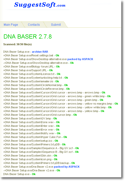DNA Baser is clean and free of viruses